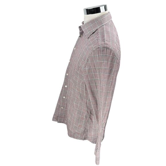 Suitsupply Dress Shirt Mens 15 3/4 Reddish Brown Check Egyptian Cotton Tessitura - Picture 4 of 11